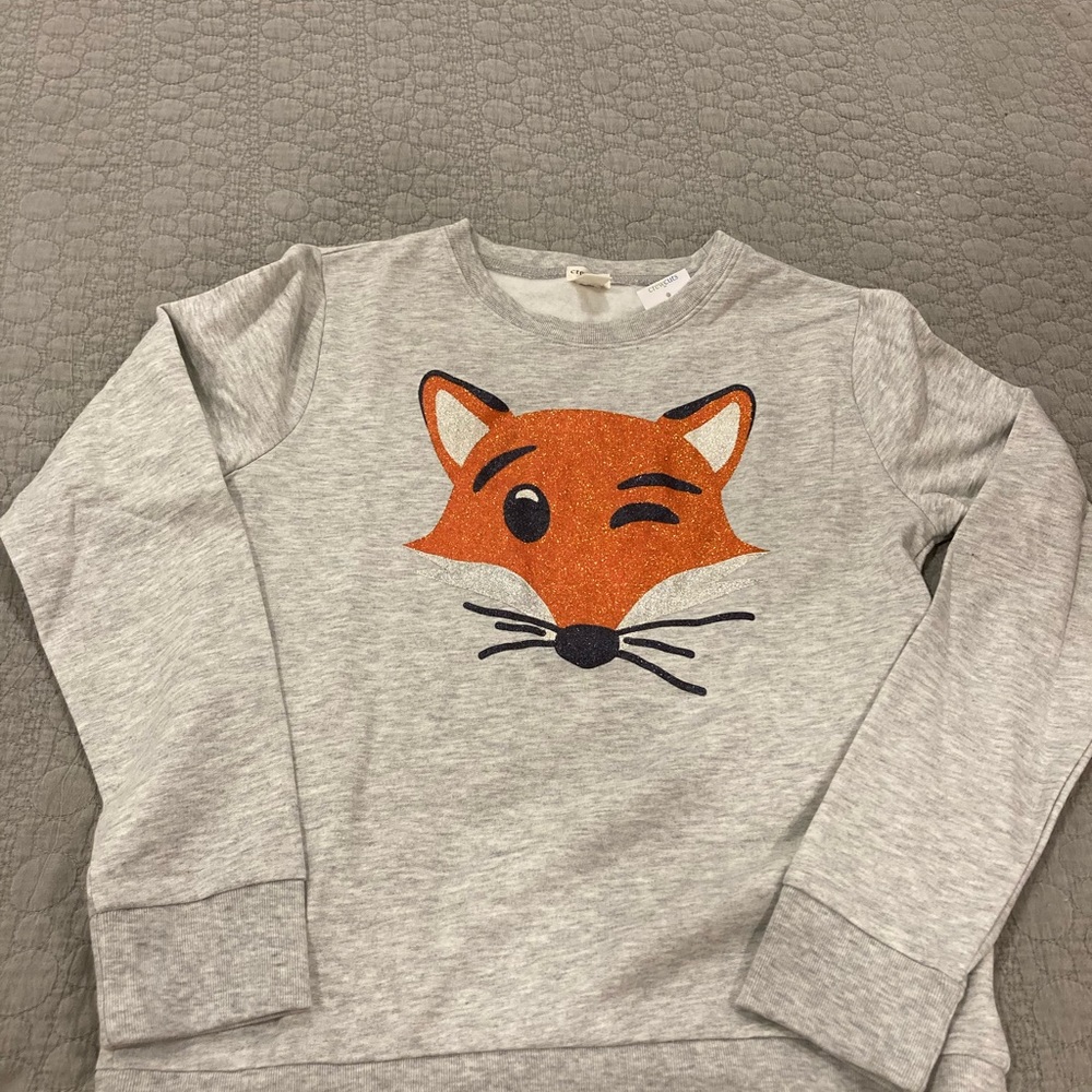 Brand new Crewcuts fox sweatshirt ( size 14 )